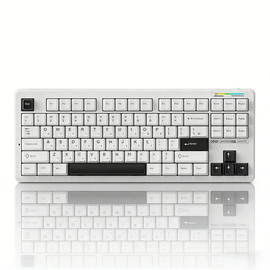 AULA×LINGBAO K87 Wireless Keyboard Korean Letters Gasket-Mounted PBT Keycaps Macro Software LEOBOG Switch