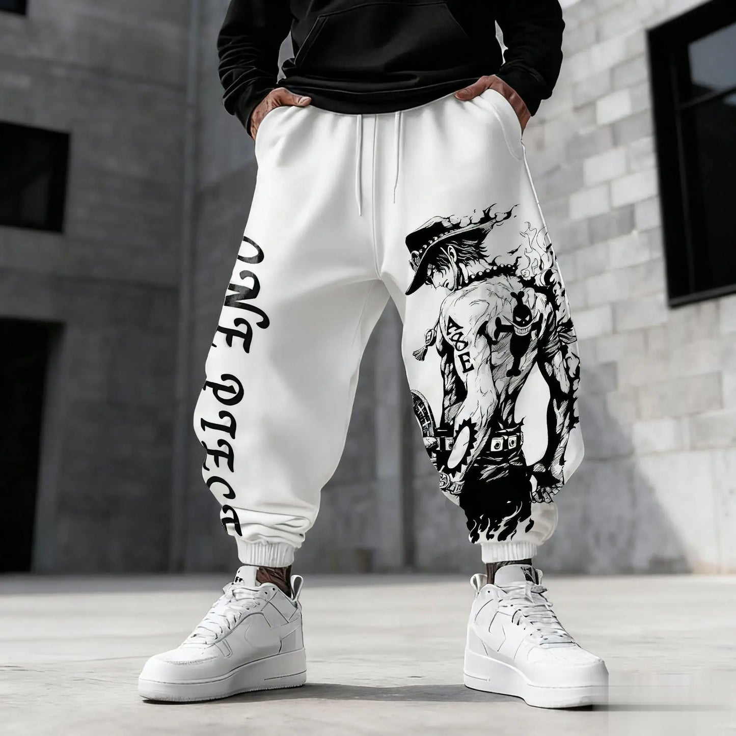2026 One Piece Luffy Mens Sweatpants Gym Sports Pants Anime Print Loose Casual New Winter Fashion Y2k Clothes Hip Hop Trousers