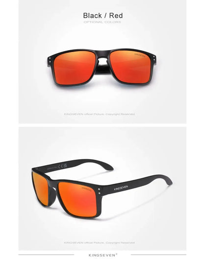 KINGSEVEN Obdélníkové retro polarizované sluneční brýle TR90 pro ženy a muže, cyklistické, UV400, horolezecké, s ochranou proti oslnění, outdoorové sportovní brýle