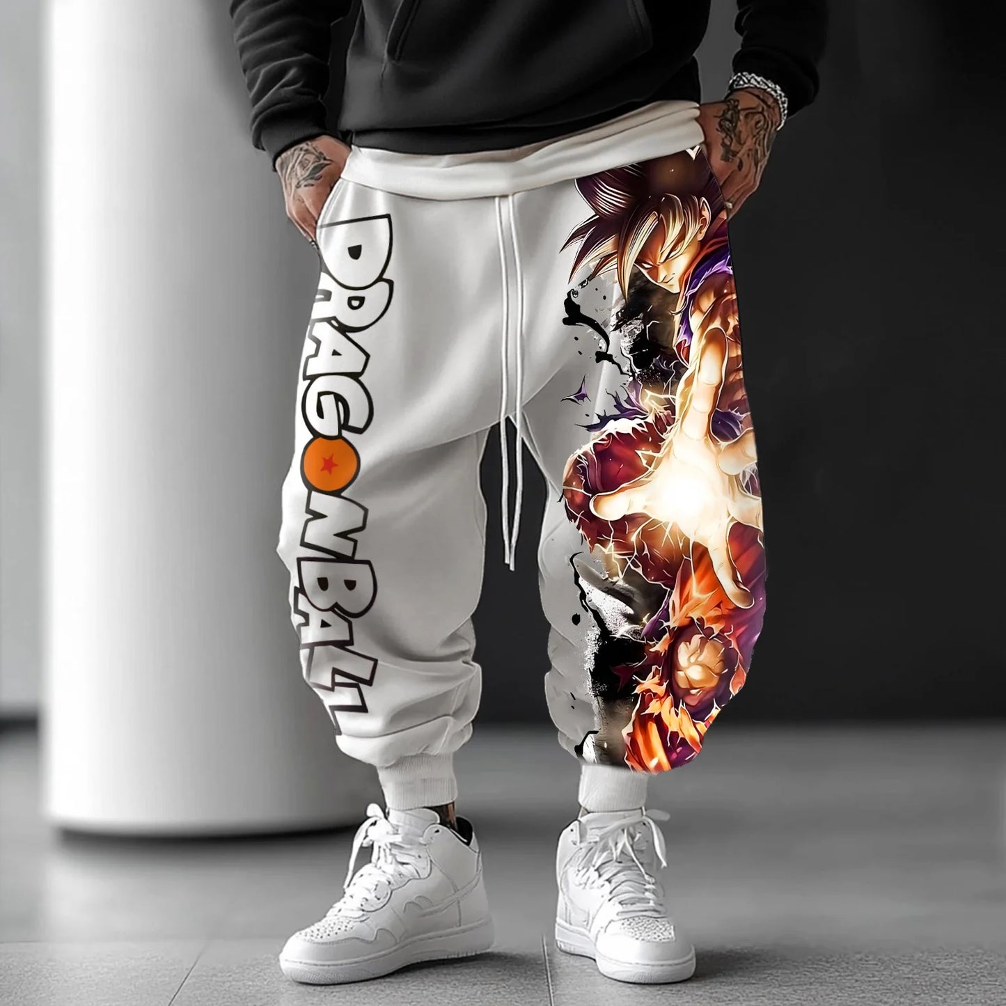 2026 Anime Saiyan Dragon Ball Summer Outdoor Sweatpants Harajuku Trendy Men Women Street Loose Casual Fashion Sports Cuff Pants