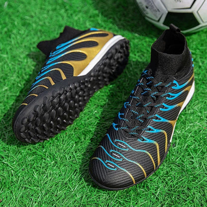Men Match Football Boots Sport Training Long Spikes FG/TF Boys Cleats Outdoor Soccer Shoes Non Slip Indoor Futsal Comfortable