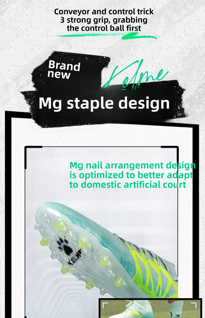 Kelme Men's Professional Football Shoes Youth And Children's Mg Training Football Boots Indoor Anti Slip Football Shoes