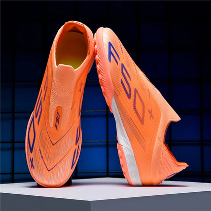 Chaussures de football pour homme, crampons pour gazon, futsal, confortables, pour gazon synthétique, football, sport, ultralégères, FG, antidérapantes, d'intérieur, pour adulte, antidérapantes