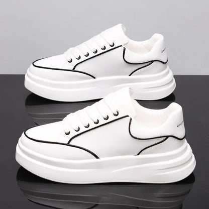 Sapatos brancos pequenos para casal, sapatos de homem, sapatos desportivos de mulher, ténis de homem, sapatos desportivos casuais com aumento de altura no interior
