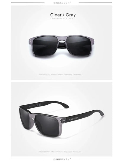 KINGSEVEN Obdélníkové retro polarizované sluneční brýle TR90 pro ženy a muže, cyklistické, UV400, horolezecké, s ochranou proti oslnění, outdoorové sportovní brýle