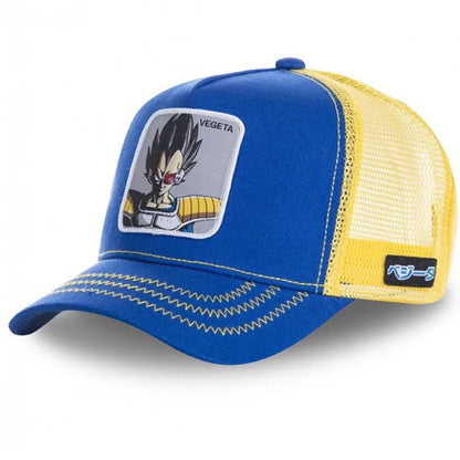 Dragon Ball Son Goku-Kappe, Sommer-Reisekappe mit Schirm, Herren-Kappe mit Stickerei, im Hip-Hop-Stil, Sonnenvisier, verstellbare Trucker-Kappe aus Netzstoff