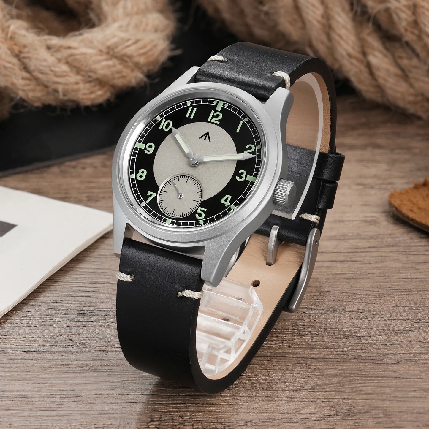 Militado V2 Version Military D12 Watch 36mm AR Sapphire Quartz Movement Watches Waterproof Sub-second Stainless Steel Wristwatch