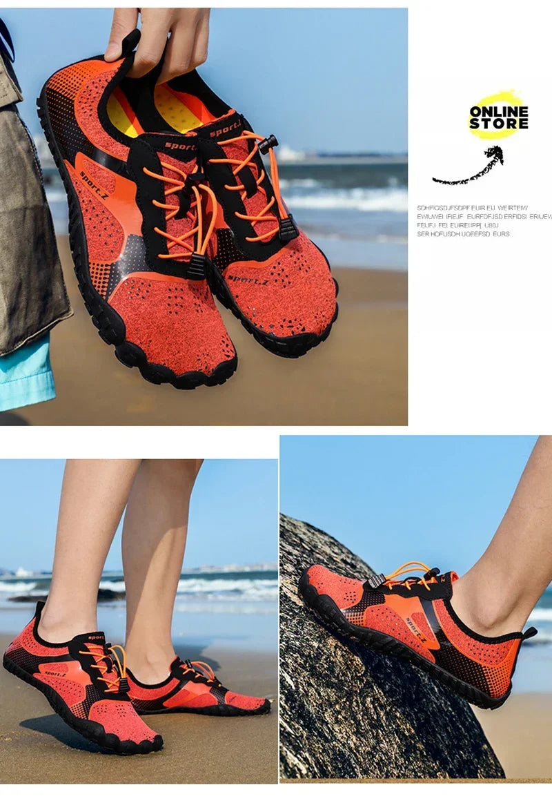 Leichte, erfrischende Aqua-Stiefel für Herren, atmungsaktive Outdoor-Wasserschuhe für Damen, rutschfest, strapazierfähig, Sport- und Wandersneaker