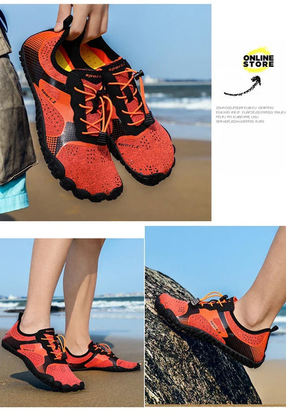 Leichte, erfrischende Aqua-Stiefel für Herren, atmungsaktive Outdoor-Wasserschuhe für Damen, rutschfest, strapazierfähig, Sport- und Wandersneaker