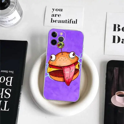 Cartoon B-Battle-R-Royales-F-FortniteS for iPhone 17 16 15 14 13 12 11 Pro Max Plus Transparent Soft TPU Phone Cover