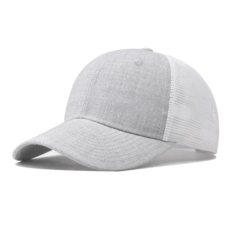 Baseballkasket til voksne Netkasket Lavt buet skygge Hat Unisex Sommerhat Åndbar hat med skygge Forår/efterår-kasket Hiphop-kasket med tæt pasform