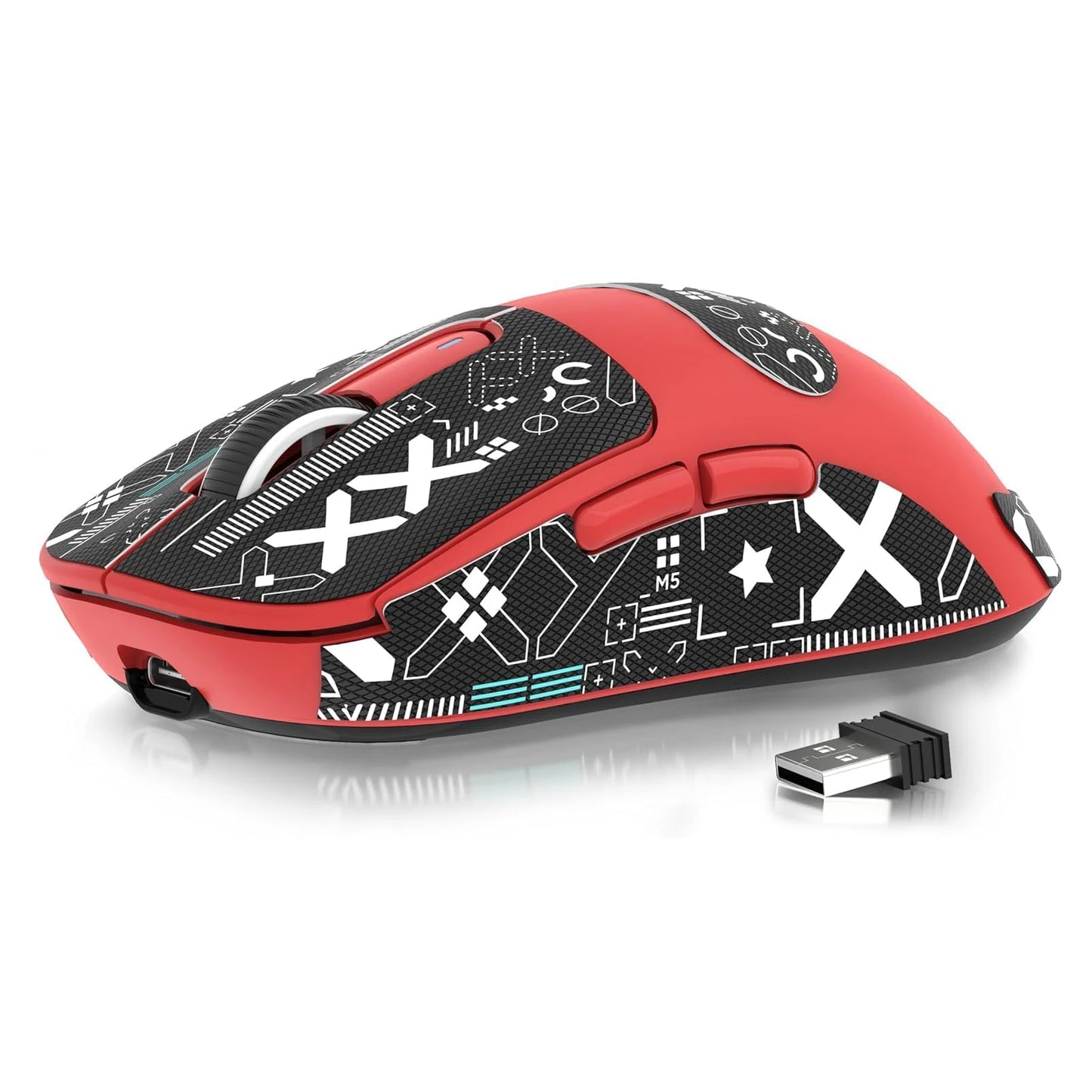 Mouse gaming wireless leggero ATTACK SHARK X3, 49g, tri-mode, sensore PAW3395 da 26K DPI, autonomia di 200h, 5 pulsanti programmabili