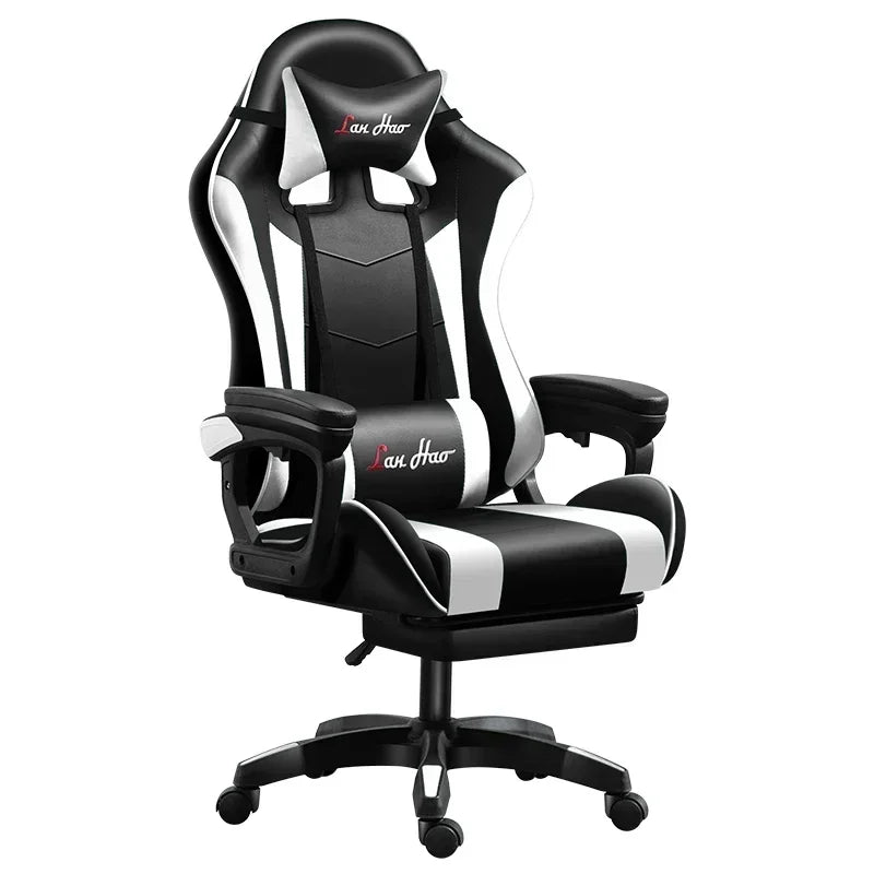 Ergonomic Gaming Chair for Home Office, Comfortable Esports Gamer Chair with Adjustable Armrests, Swivel Computer Desk Chair with Wheels