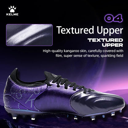 Chaussures de football Kelme en cuir de kangourou Mg - Chaussures de sport professionnelles pour le football - Chaussures de football d'extérieur antidérapantes
