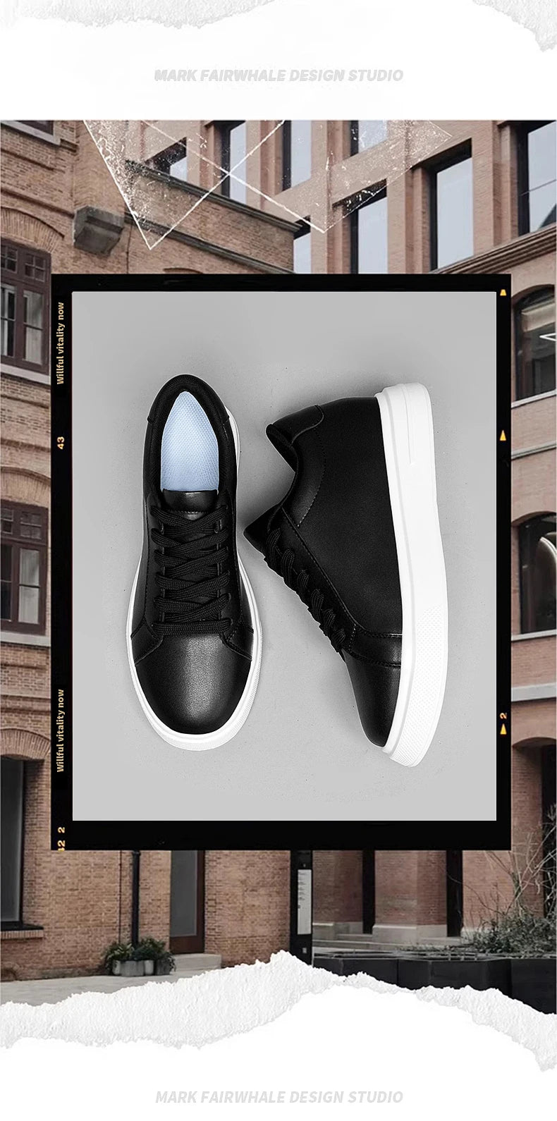 New Men's Sneakers Elevator Shoes Height Increasing Insole 6-10CM High Heels Leather Sport Shoes Men's Shoes
