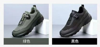 Original New Men Rotating-Button Driving Sneakers Platform Casual Walking Shoes Outdoor Wear-Resistant Running Sports Shoes Plus Size