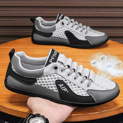 Sapatilhas desportivas casuais slip-on com atacadores para homem, em malha respirável, unissexo, para primavera e outono, corte baixo, sola plana e calçar rápido e fácil