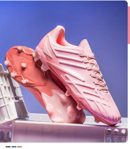 Chaussures de football Double Star Adult Youth AG : crampons antidérapants et résistants pour gazon artificiel et naturel, pour l'entraînement et les matchs, hommes et femmes