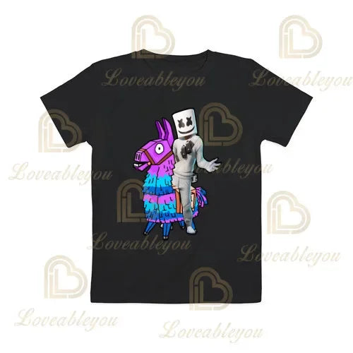 Boys Girls Cartoon T-shirt Fortnite Tshirt Battle Royale 3D 3 To 14 Years Victory Royale Game Kids Tops Teen Clothes