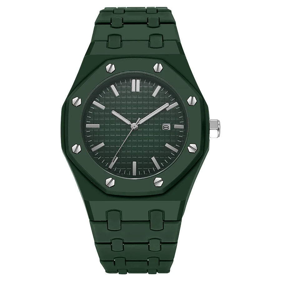 New Fashion Men Luxury Calendar Watch Women Business Casual Quartz Watches Sports Plastic Watch Students Watches Reloj Hombre