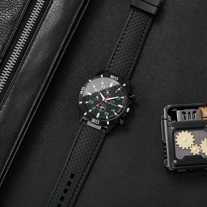 Men’s Sports Quartz Watch Casual Silicone Strap, Stylish Analog Dial & Lightweight Wristwatch