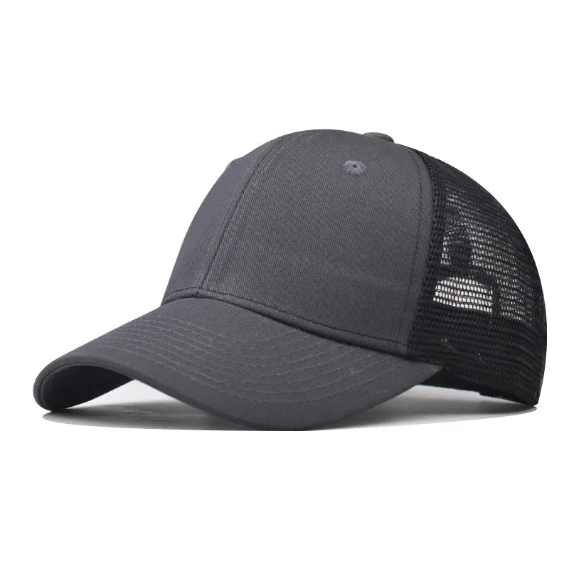 Baseballkasket til voksne Netkasket Lavt buet skygge Hat Unisex Sommerhat Åndbar hat med skygge Forår/efterår-kasket Hiphop-kasket med tæt pasform