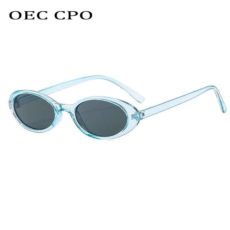 Malé oválné sluneční brýle pro ženy a muže, trendy, vintage, hip hop, kočičí oči, dámské, leopardí, černé, punkové, UV400, Oculos