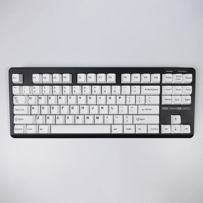 KBDiy GMK BOW Keycaps Cherry Profile Retro White And Black Double Shot PBT Keycap 7u for Mechanical Gaming Keyboard Key Caps Set