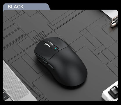 X3 vezeték nélküli gamer egér ATTACK SHARK, piros, 4K válaszidő, Bluetooth hárommódú kapcsolat, PAW3395, makrós Bluetooth gamer egér