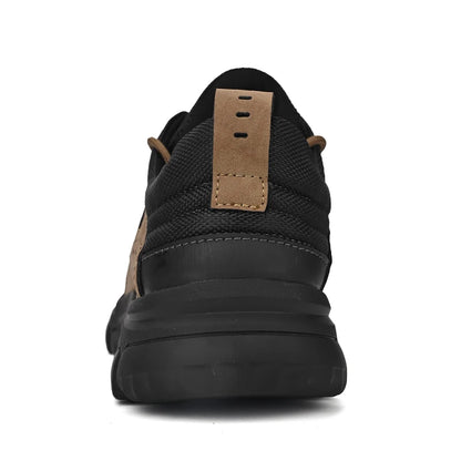 HIKEUP Comfortable Men Trekking Sneakers Male Shoes Waterproof Rubber Sole High Quality Hiking Shoes Wear-Resistant Non-Slip