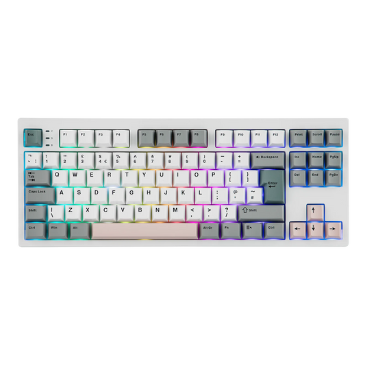 ISO-UK Layout EPOMAKER TH87 TKL Layout Wired/BT/2.4Ghz Wireless NKRO Mechanical Keyboard with 10000mAh Battery & RGB Light