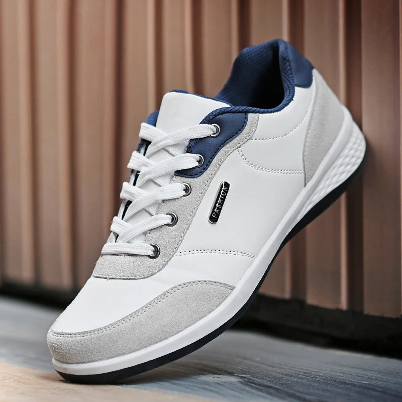 Chaussures de marche imperméables pour homme « Four Seasons » - Chaussures de sport décontractées en cuir pour homme - Chaussures de camping antidérapantes - Chaussures de tennis pour homme