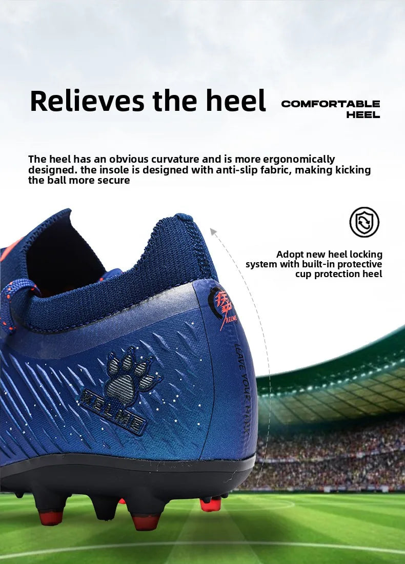 Chaussures de football professionnelles pour adultes Kelme Tf Nail Breaking, chaussures d'entraînement pour jeunes, chaussures de football Mg antidérapantes pour match