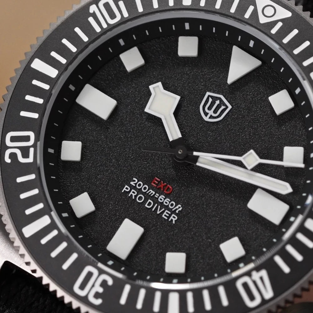 Watchdives EXD V2 40mm Titanium Watch Exchangeable X Design VH31 Sweep Second Movement Quartz Watches Luminous Waterproof 200M