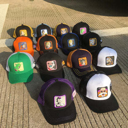 Dragon Ball DRAGONBALL Mesh Cap Cartoon Mesh Cap Men And Women Baseball Cap Fashion Patch Trucker Cap