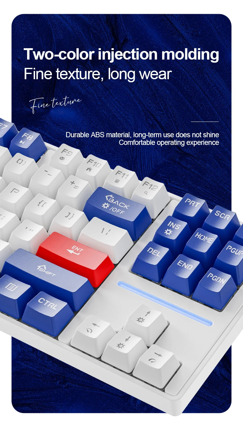 Tastiera meccanica wireless Bluetooth SMAILWOLF MK87 per gaming e-sport, hot-swap full key, tastiera personalizzata