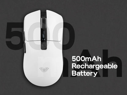 Ratón gaming AULA SC590 PRO con cable/Bluetooth/inalámbrico 2.4GHz, 20000 DPI y sensor PAW3311 con tasa de sondeo de 1000 para Win/Mac/gaming