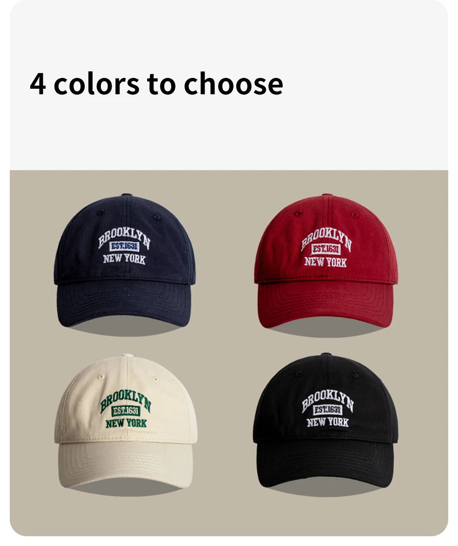 Letter Embroidered Baseball Cap for Women Spring Summer Outdoor Sunscreen Unisex Snapback Hat Sports Casual Men Hip Hop Hat