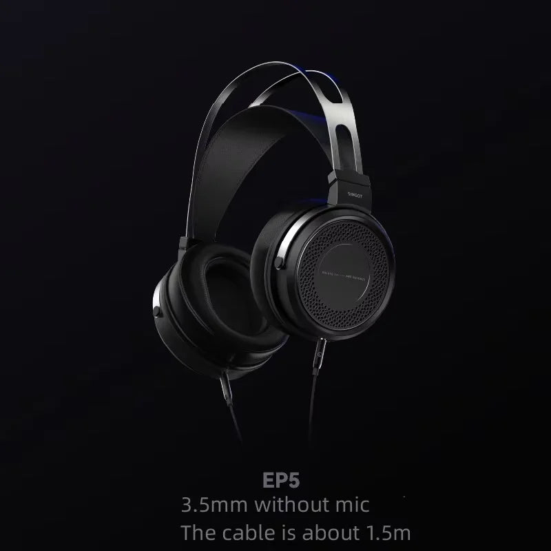 Cuffie cablate SIMGOT EP5 ad alte prestazioni con driver dinamico da 50mm – Headset gaming HiFi, bassa impedenza, alta sensibilità, audio surround 7.1