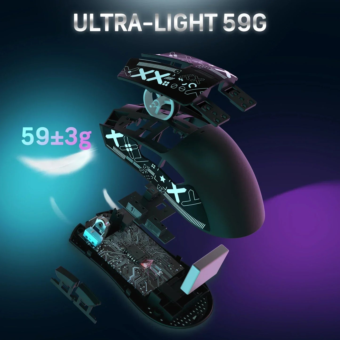 ATTACK SHARK X11 Wireless Gaming Mouse with Charging Dock, PAW3311 Sensor, 22,000 DPI, Tri-Mode Bluetooth 2.4G & Wired Gaming Mouse