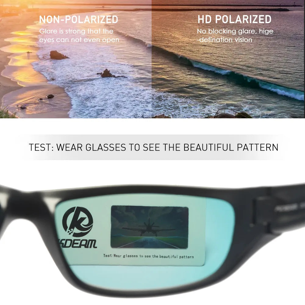 KDEAM Polarizované pánské sluneční brýle Nové brýle Barevné brýle na řízení TR90 Turistika Kempování Rybaření Outdoor Cyklistika Gafas De Sol
