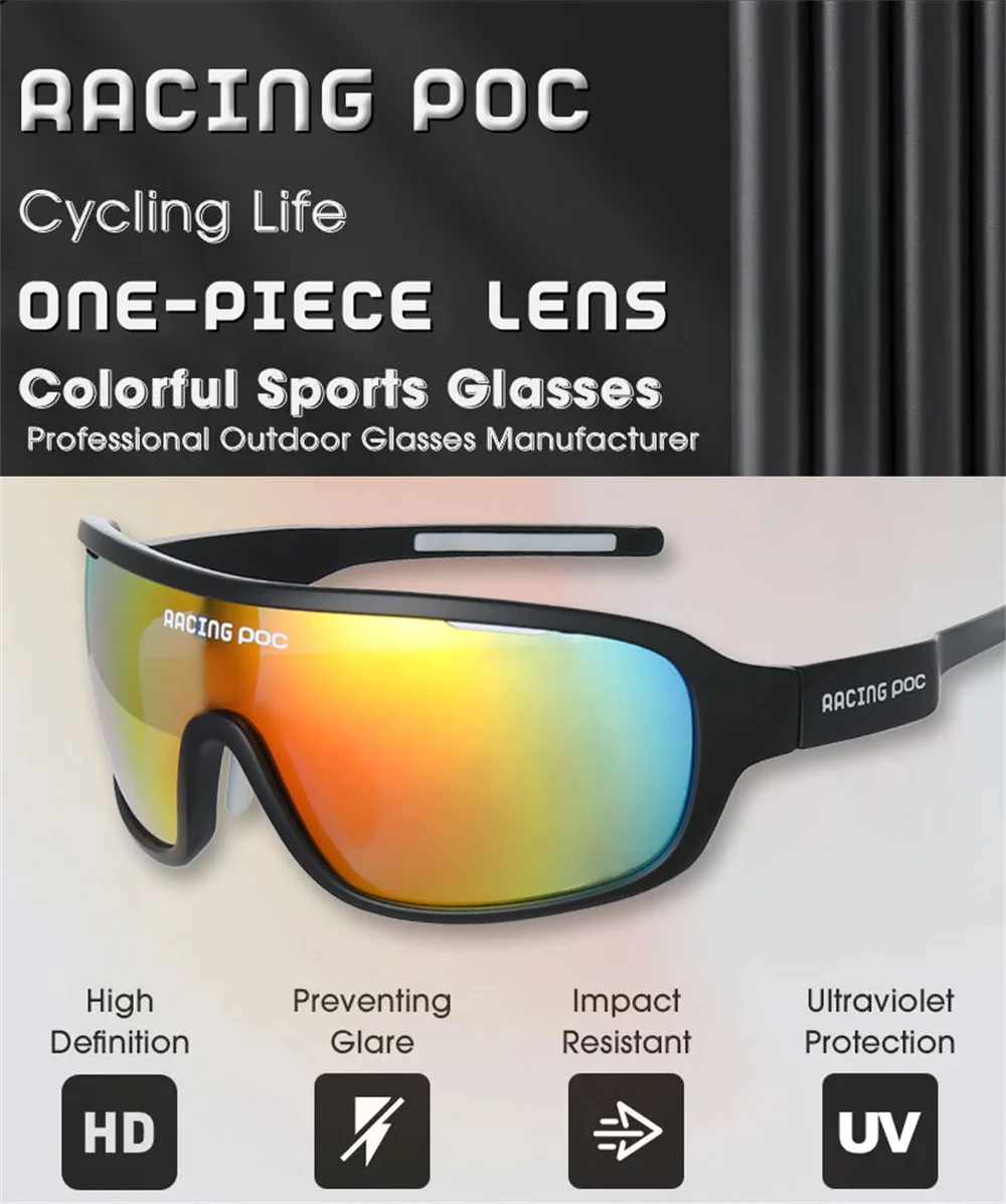RACING POC Nové cyklistické brýle MTB brýle Cyklistické sluneční brýle Ochrana proti UV záření Lehké sportovní brýle pro muže a ženy Jízda v přírodě