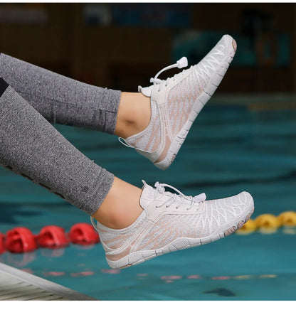Men's Water Shoes and Women's Beach Barefoot Aqua Shoes, Quick-Dry Swimming, Wading Sports Sneakers for Upstream Boating, Fishing, Surfing