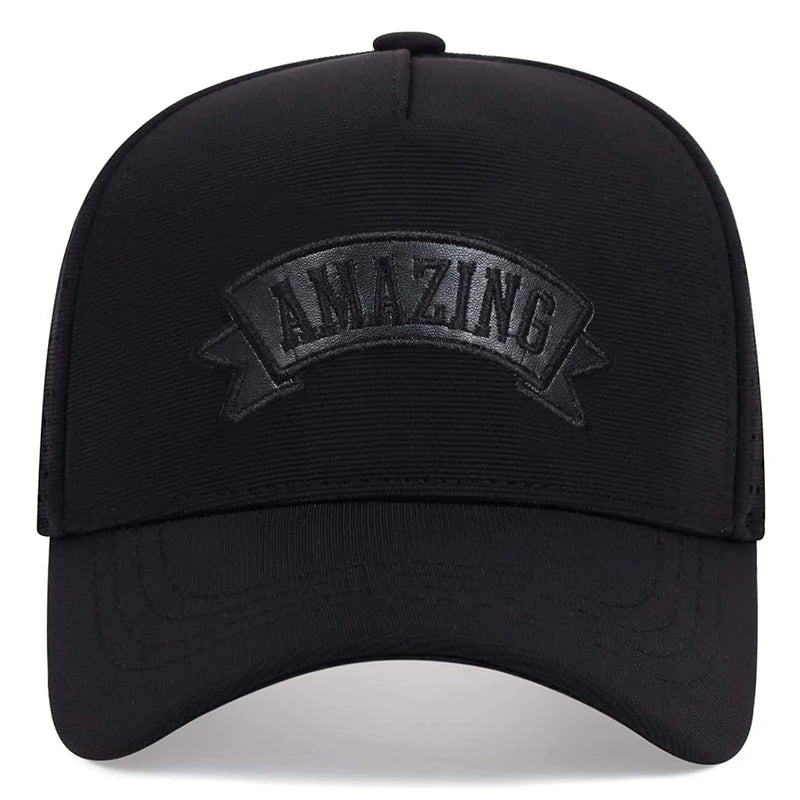 Casquettes de baseball unisexes AMAZING avec lettres brodées – Printemps-été – Plein air – Chapeaux décontractés ajustables – Chapeau anti-UV