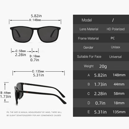 New Luxury Brand Polarized Sunglasses Men Square Frame Classic Women Glasses Driving Fishing Eyewear Gafas De Sol Hombre