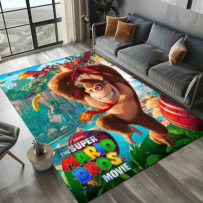 Retro koberec s motivem Mario, koberec do obývacího pokoje, ložnice, na pohovku, rohožka, dekorace, podlahová podložka pro děti