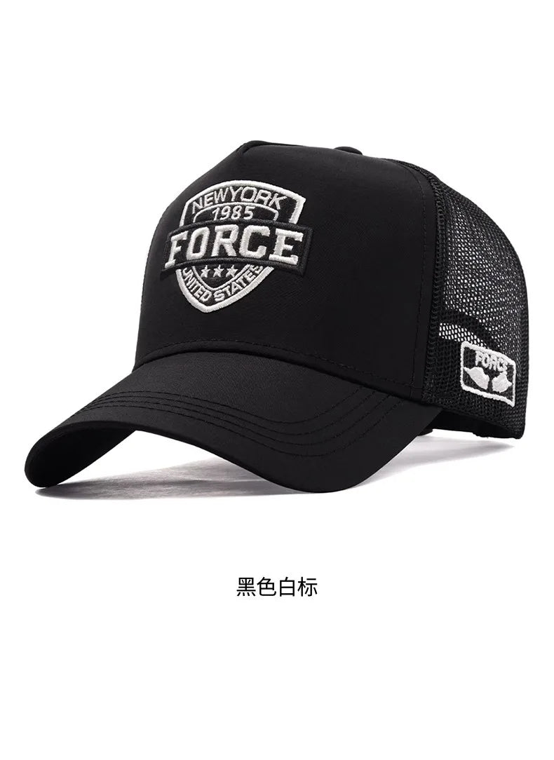 New Men's Summer Sun Hat - Breathable Mesh Baseball Cap, Lightweight UV Protection Snapback, Fashionable Trendy Sports Dad Hat