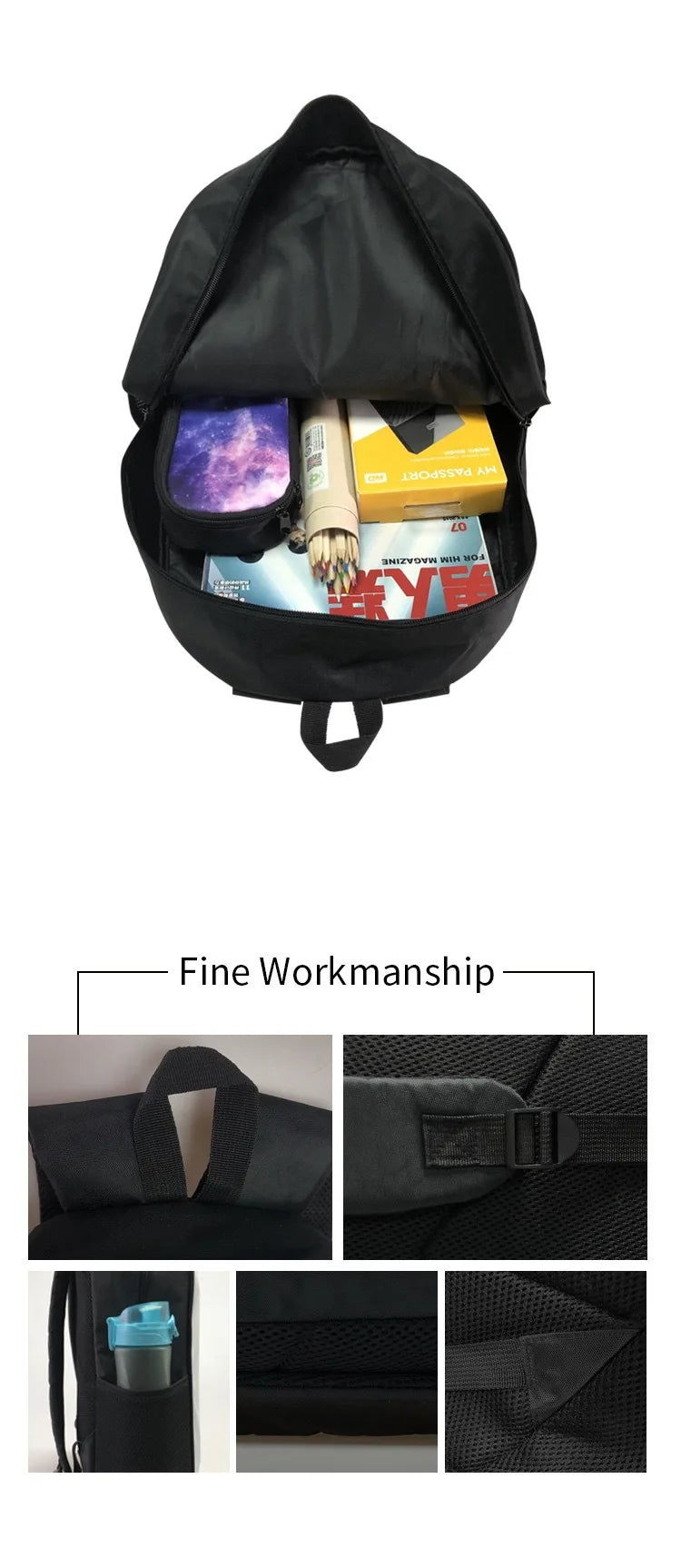 New Cute Anime Backpack for Adult Men Student Schoolbag Teenagers Cartoon Sonics Bag Rucksack Waterproof Bookbag Birthday Gifts