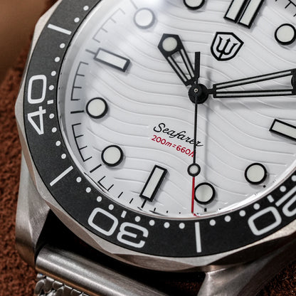 Watchdives 42mm Seafarer Grade 2 Titanium NTTD Dive Watch WD007Q V2 VH31 Sweep Second Quartz Movement Luminous Sapphire Watches