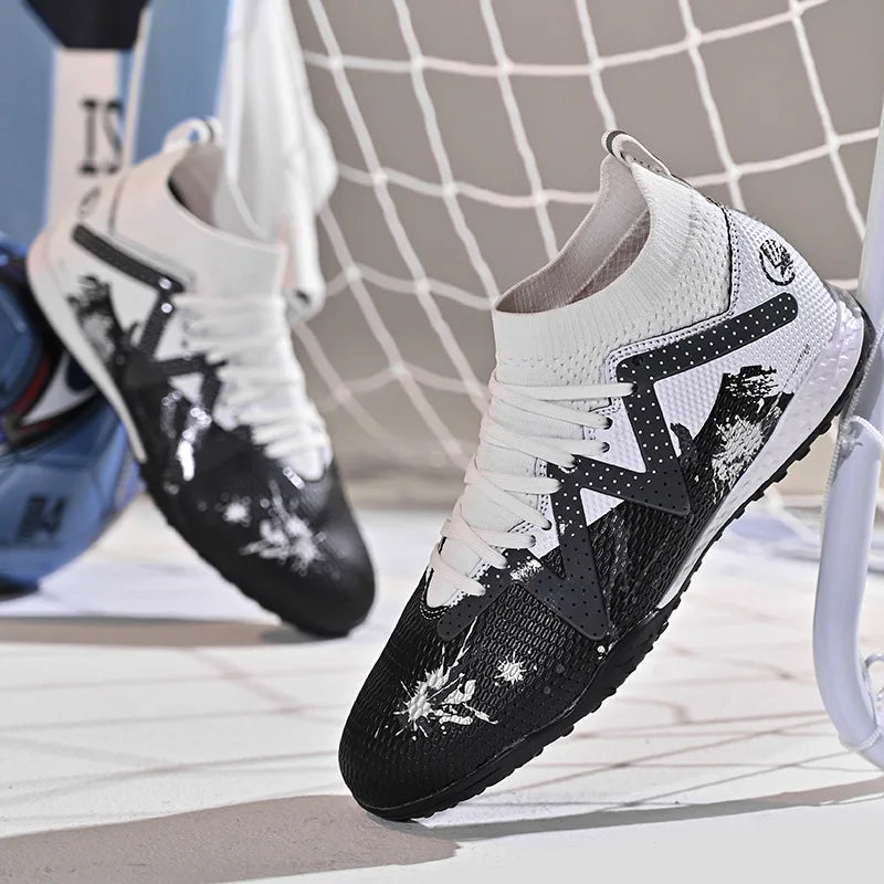 Chaussures de football pour homme, chaussures de sport professionnelles, crampons FG à crampons longs pour homme, chaussures de sport d'extérieur, chaussures d'entraînement, chaussures antidérapantes